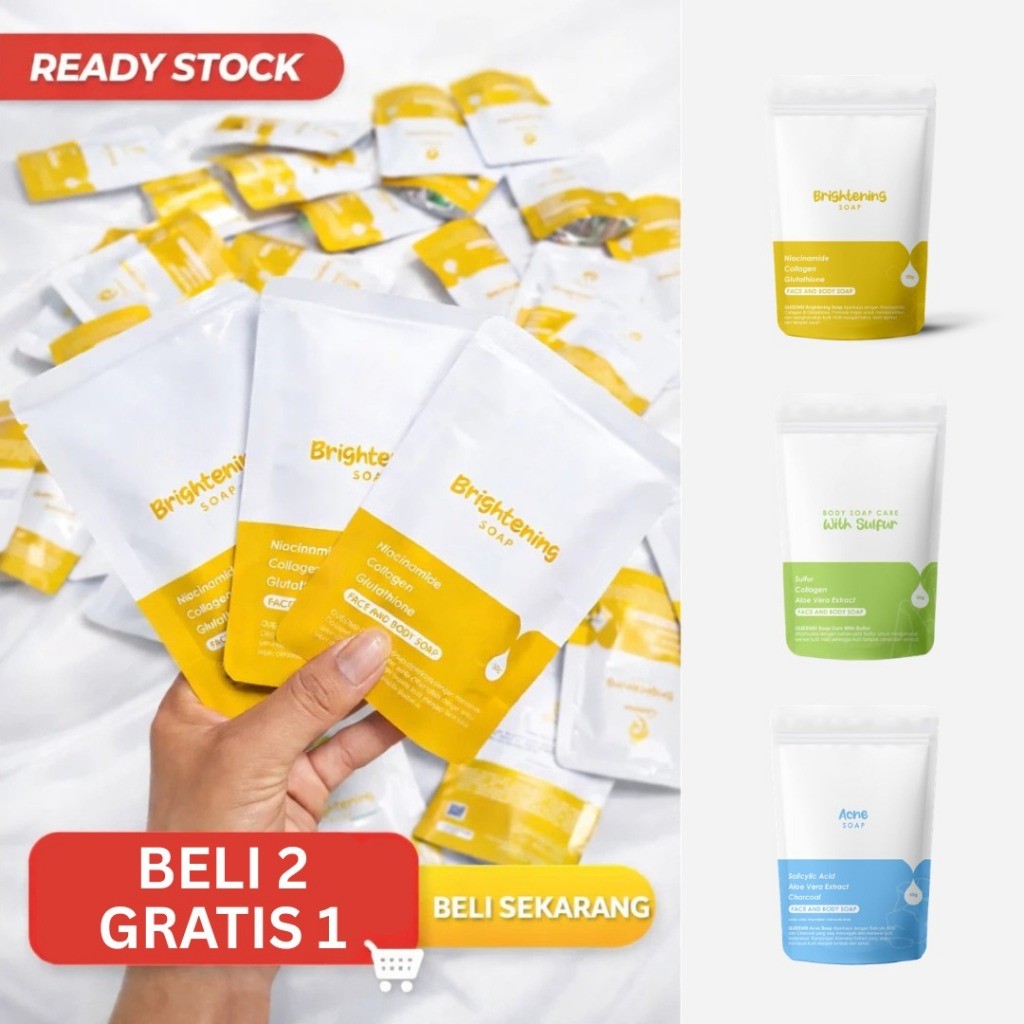[Beli 2 Gratis 1] Brightening Soap Ou33nsi SabunWhitening Pertama Yang Memutihkan Badan Mencerahkan 