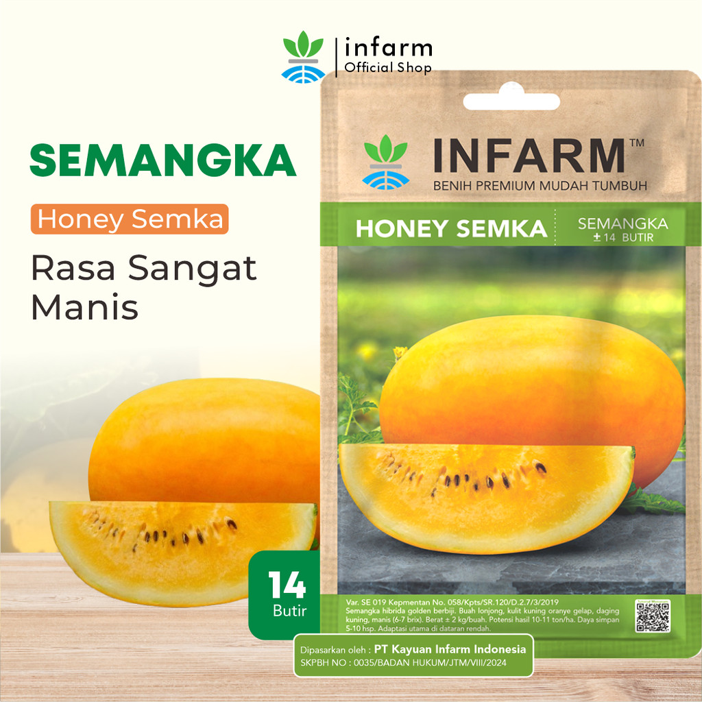 INFARM - Benih Buah Semangka Kuning Honeysemka, Bibit Buah Semangka Kuning Unggul Bibit Premium