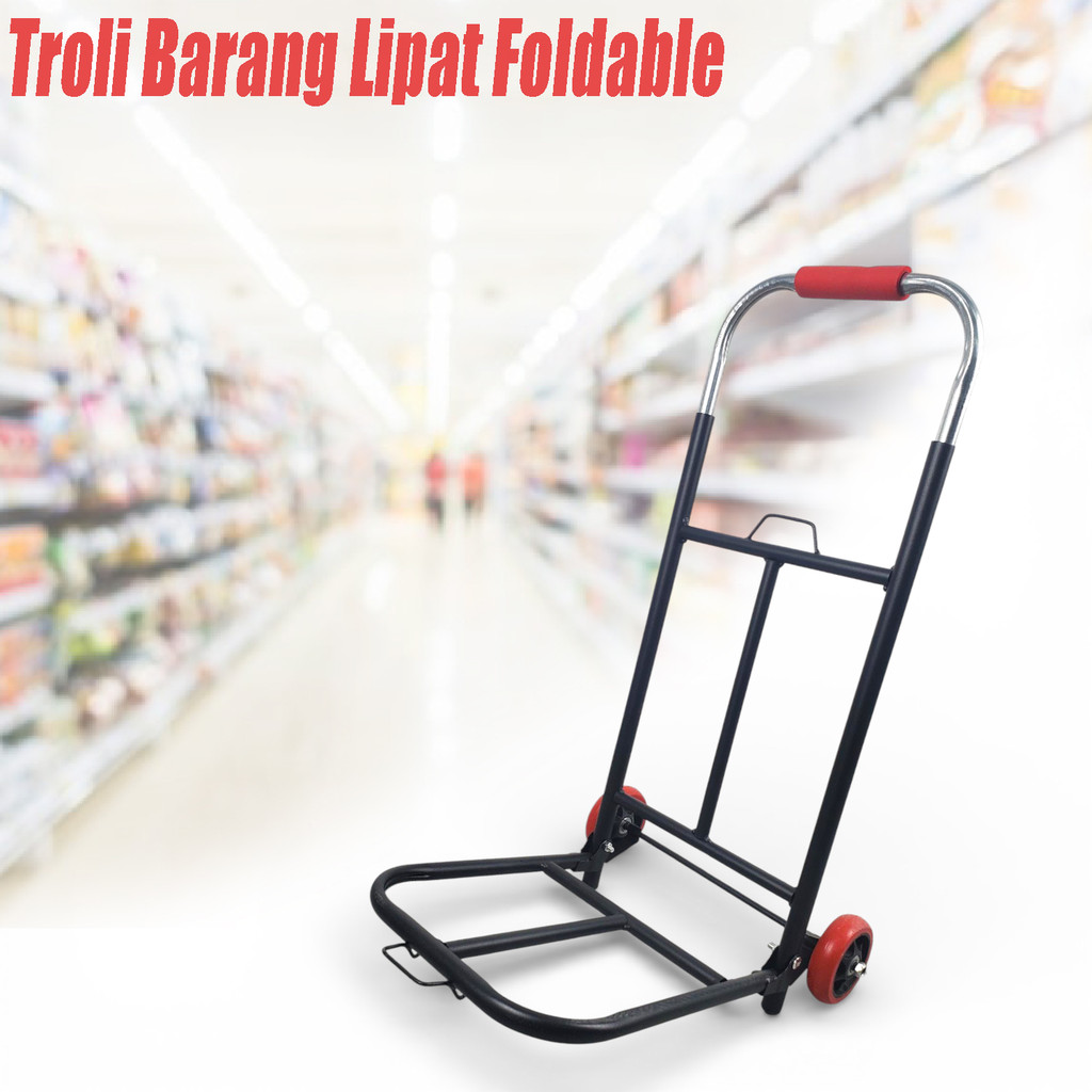 Troli Lipat barang Galon - Troli besi lipat portable Teleskopik
