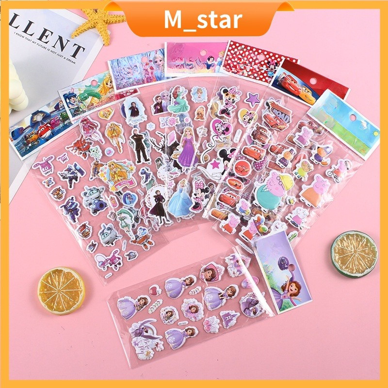 Stiker Timbul Random/ Stiker Anak / Stiker Karakter / Stiker Mainan Anak Perempuan / Stiker Tempel
