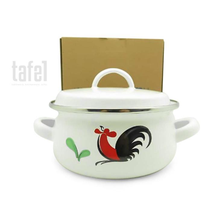 Harga Murah KEDAUNG Panci Enamel Ayam Jago 14cm + tutup