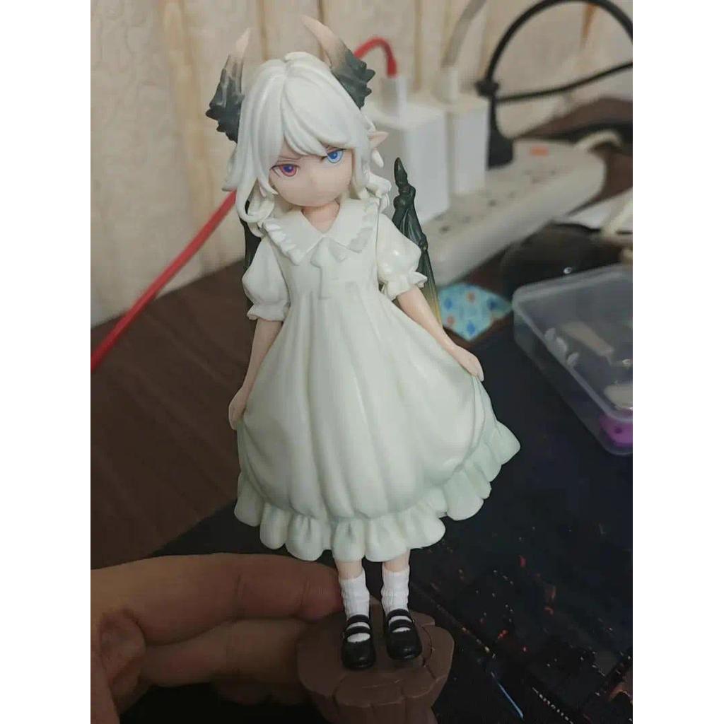 Gk Dragon Girl Anime Figure Hidden Etion Odd Eyes White Hair Grumpy Style Desk Bookshelf Pc Case Orn