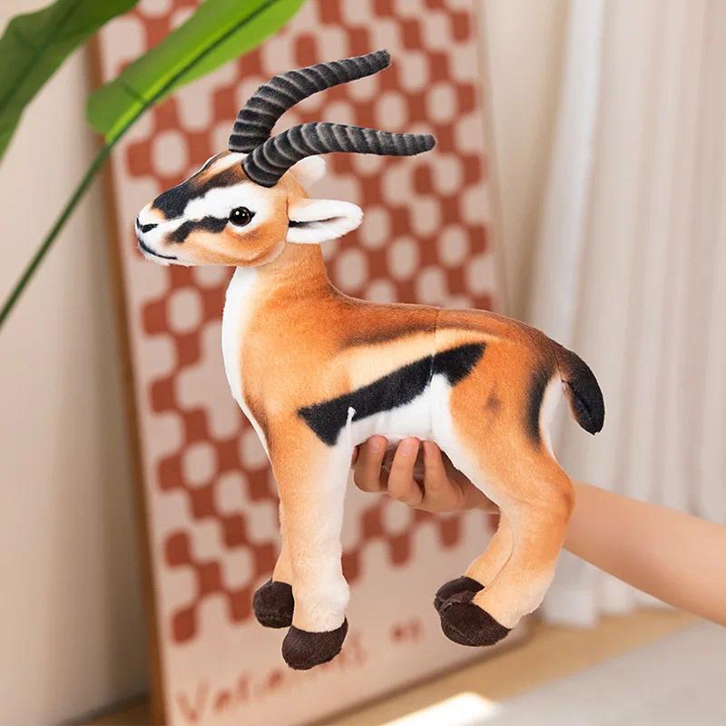 Sika Deer Antelope Plush Toys Realistic Stuffed Soft Wild Animals Toys Gift Upholstery