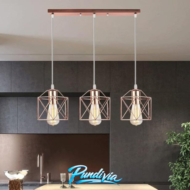 PUNDIVIA lampu hias gantung minimalis moderen Lampu Gantung Ruang Tamu+bohlam
