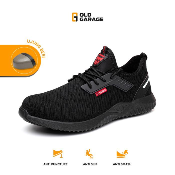 Sepatu Safety Sport Safety Shoes Ujung Besi Sneakers Safety - 39
