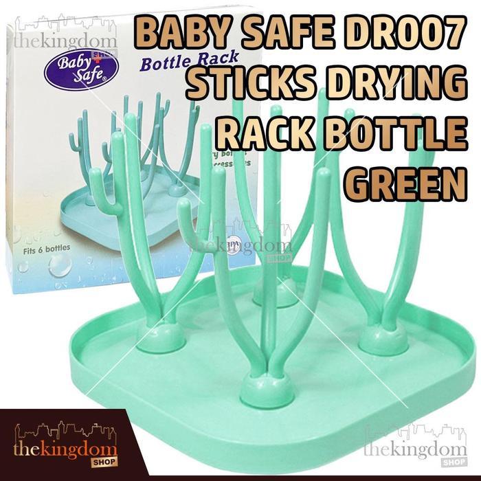 Baby Safe DR007 Sticks Drying Rack Bottle Rak Pengering Tirisan Dot Botol Susu Anak Bayi - Green, Pl