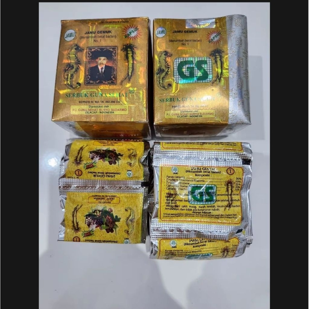 gs no 1 kapsul gemuk original 1 kotak 20 sachet @2 kapsul