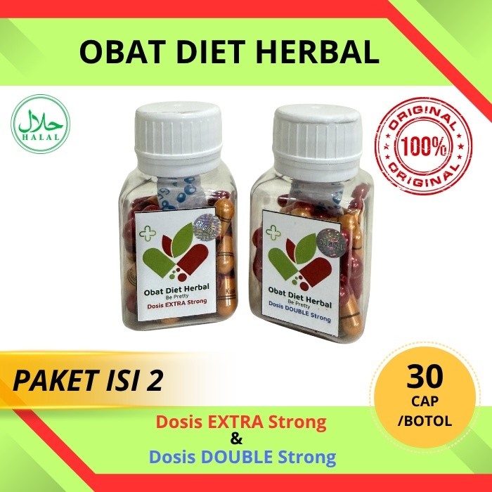 pureherbal Kapsul Diet EXTRA STRONG & DOBLE STRONG | KJP Paling Ampuh 1000% | Herbal Original Ring 1