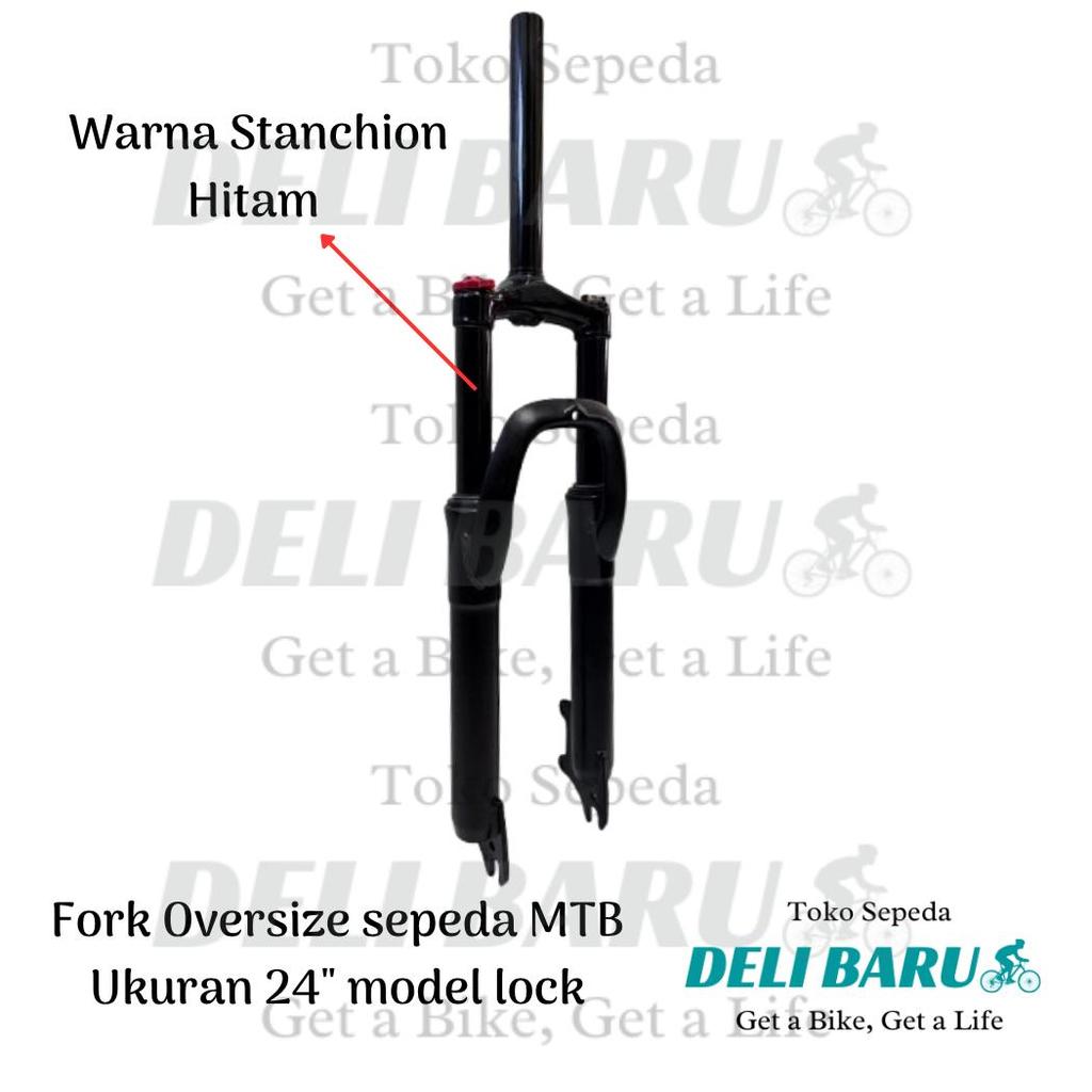 Ready Fork 24 steel sepeda MTB garpu besi Oversize 28.6 suspension with lock preload travel 120
