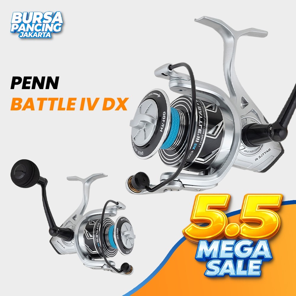 PENN Reel Pancing BATTLE IV DX 5+1BB 2500 - 8000 Hydro Armor system Full Body