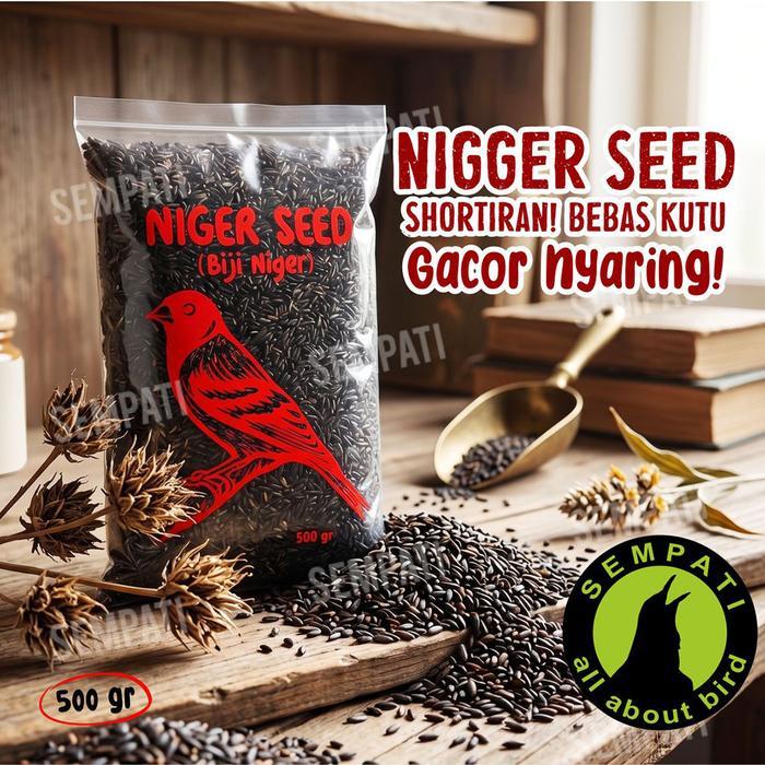 SEMPATI PAKAN BURUNG KENARI FINCH LOVEBIRD 500GR NIGER SEED