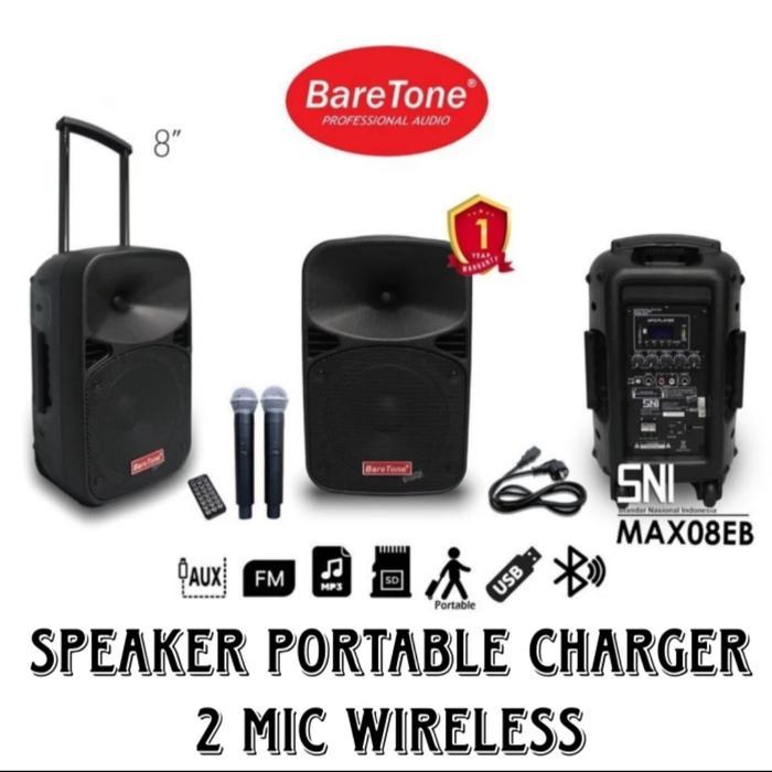 speaker baretone 8 inch aktif portabel