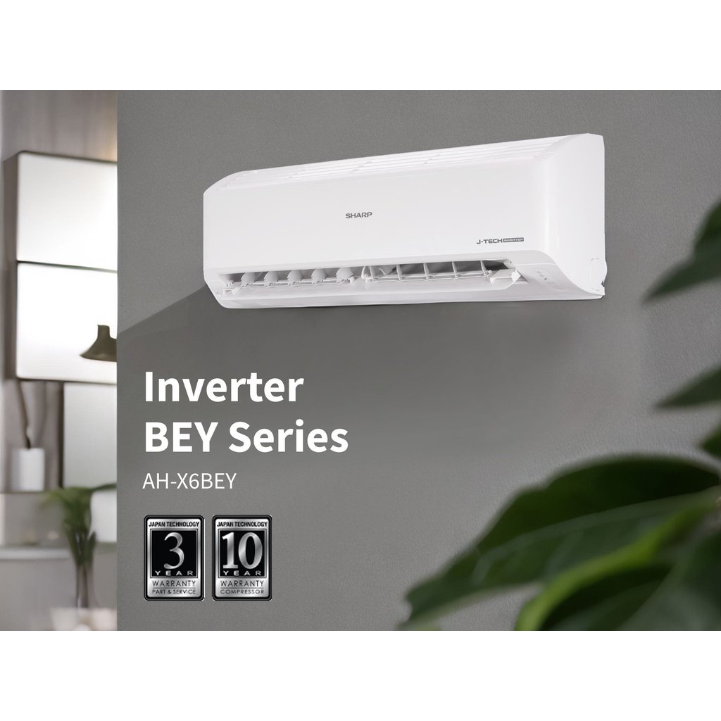 Ac Sharp 1/2 Pk Jtech Inverter AHX6BEY Garuda Series Garansi Resmi (MEDAN)