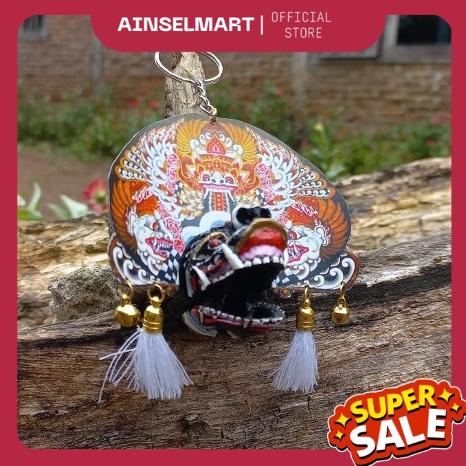 favorit] Miniatur barongan gantungan kunci telon putih GK