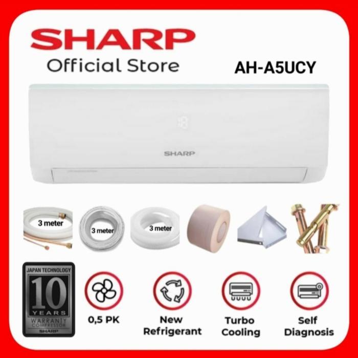 AC Sharp 1/2 PK 5UCY (gratis pemasangan)