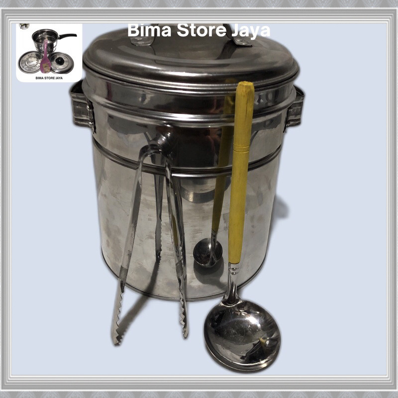 Termurah DANDANG BAKSO FULL STAINLES UKURAN MINI 20cm LENGKAP ADA CENTONG CAPITNYA Terlaris