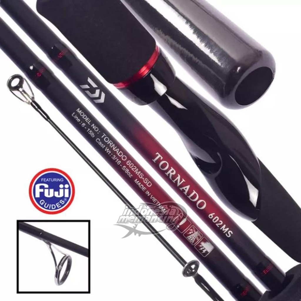 Joran DAIWA TORNADO | Ring Fuji O | 5s/d15lbs | 183 198 210cm| Spinning BC| Kolam Sungai[19]~IMPro