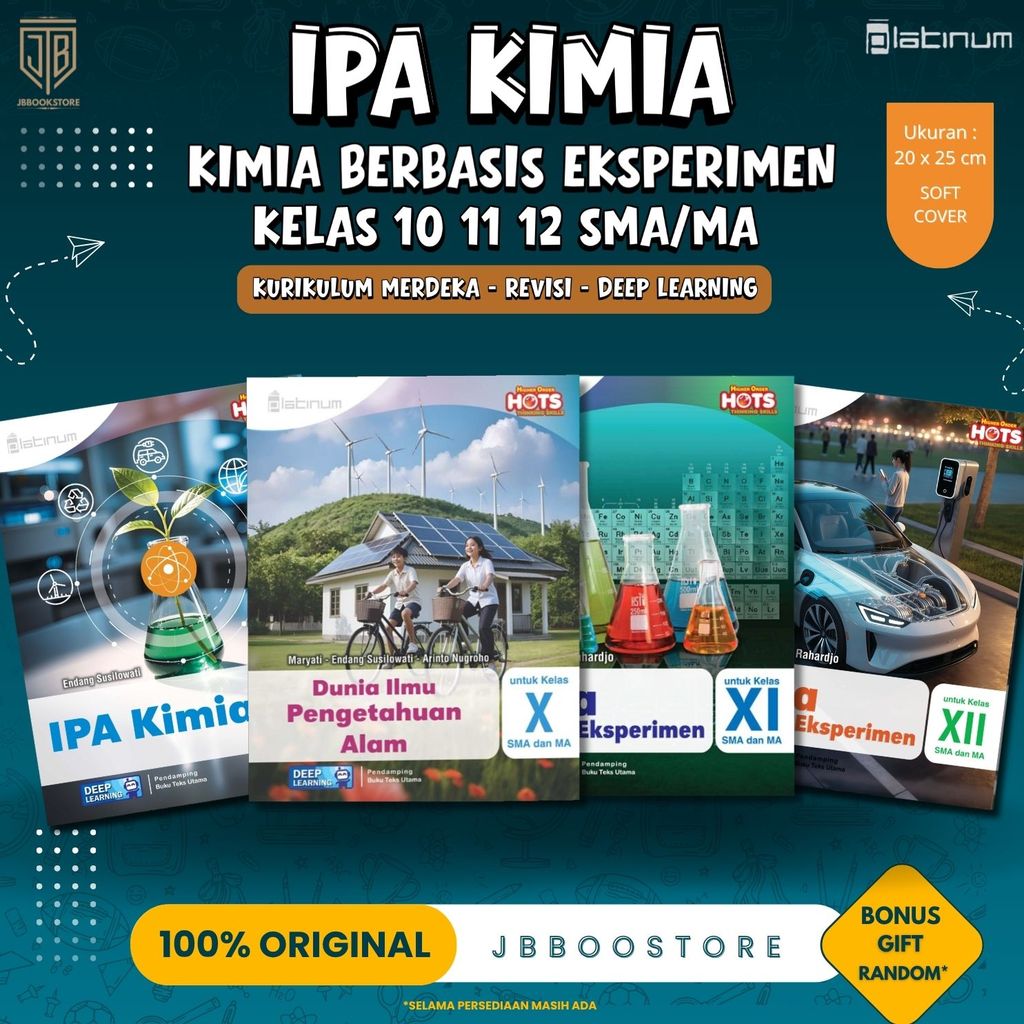 [ Tiga Serangkai } Buku Kimia Berbais Eksperimen Kelas 10 11 12 SMA/MA / IPA Kimia SMA / Kimia SMA /