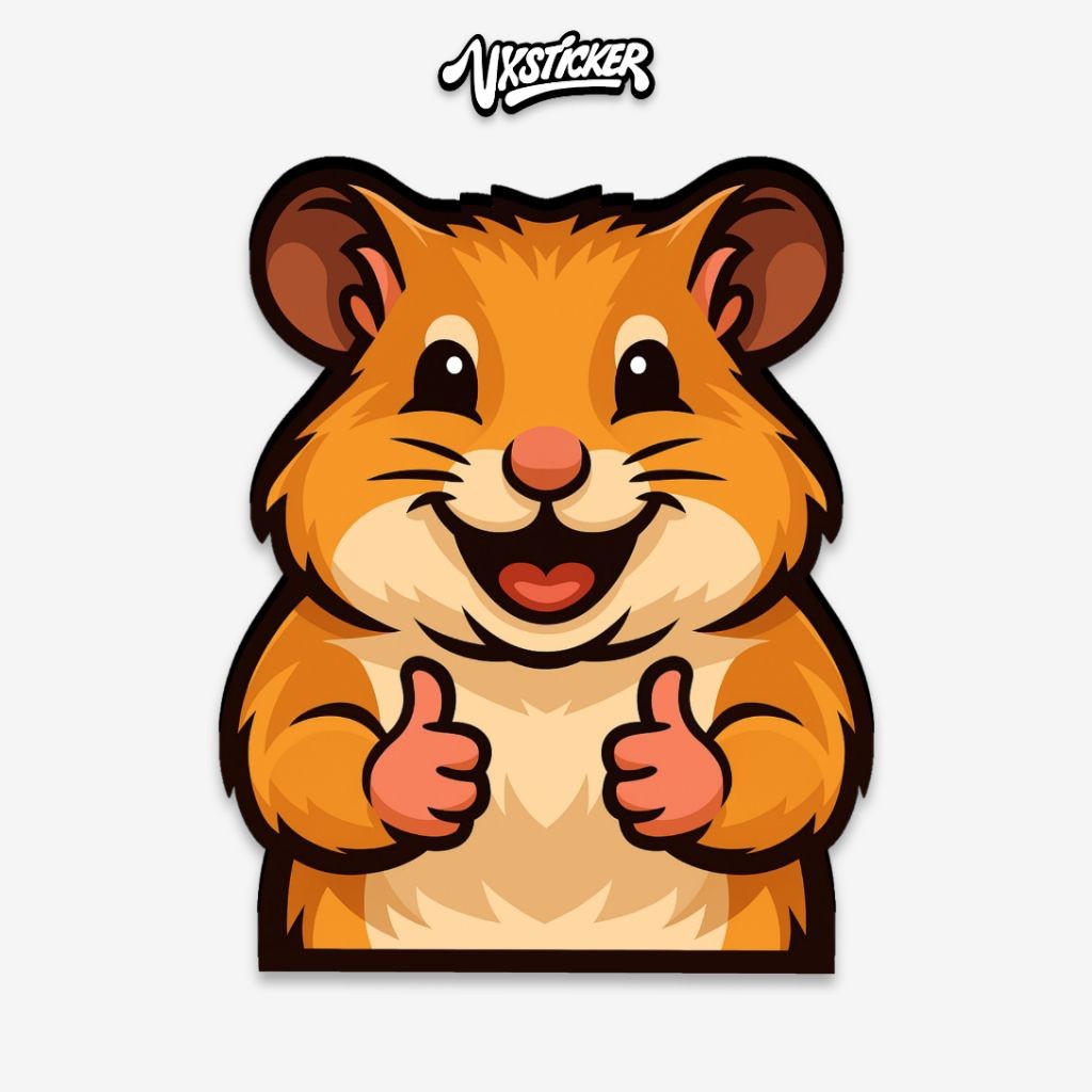 Stiker/Sticker Hamster Lucu