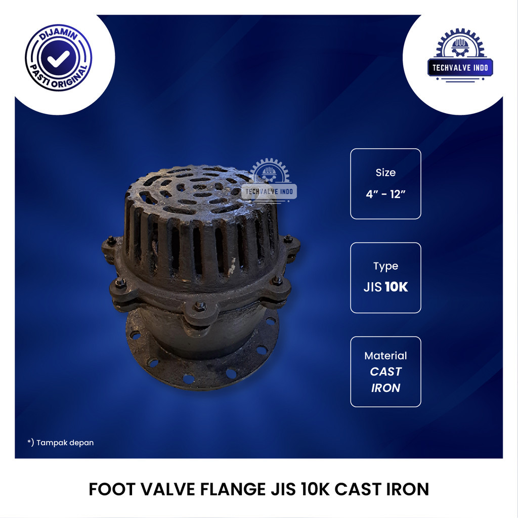 FOOT VALVE 8" INCH JIS 10K CAST IRON ORIGINAL T1195