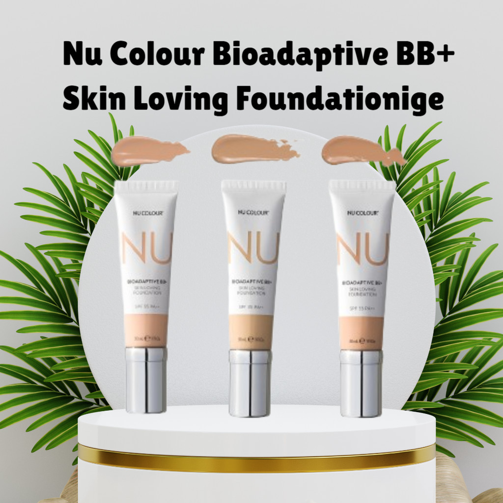 By NU SKINN Colour Bioadaptive BB+ Skin Loving Foundation Ivory , Linen , Natural Beige Jual Murah B