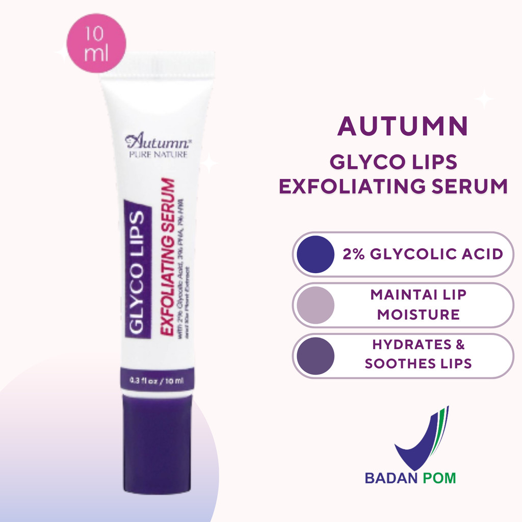 Autumn Glyco Lips Exfoliating Serum 10ml/Serum Eksfoliasi Bibir