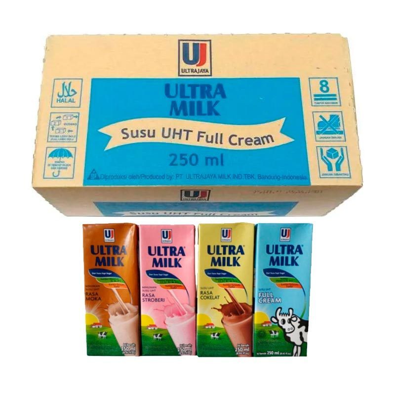 Susu Ultramilk UHT 200ml / 250ml 1dus isi 24pcs KHUSUS GRAB/GOJEK