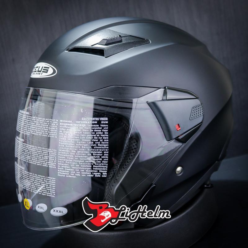 helm ZEUS ZS 611 SOLID BLACK DOFF