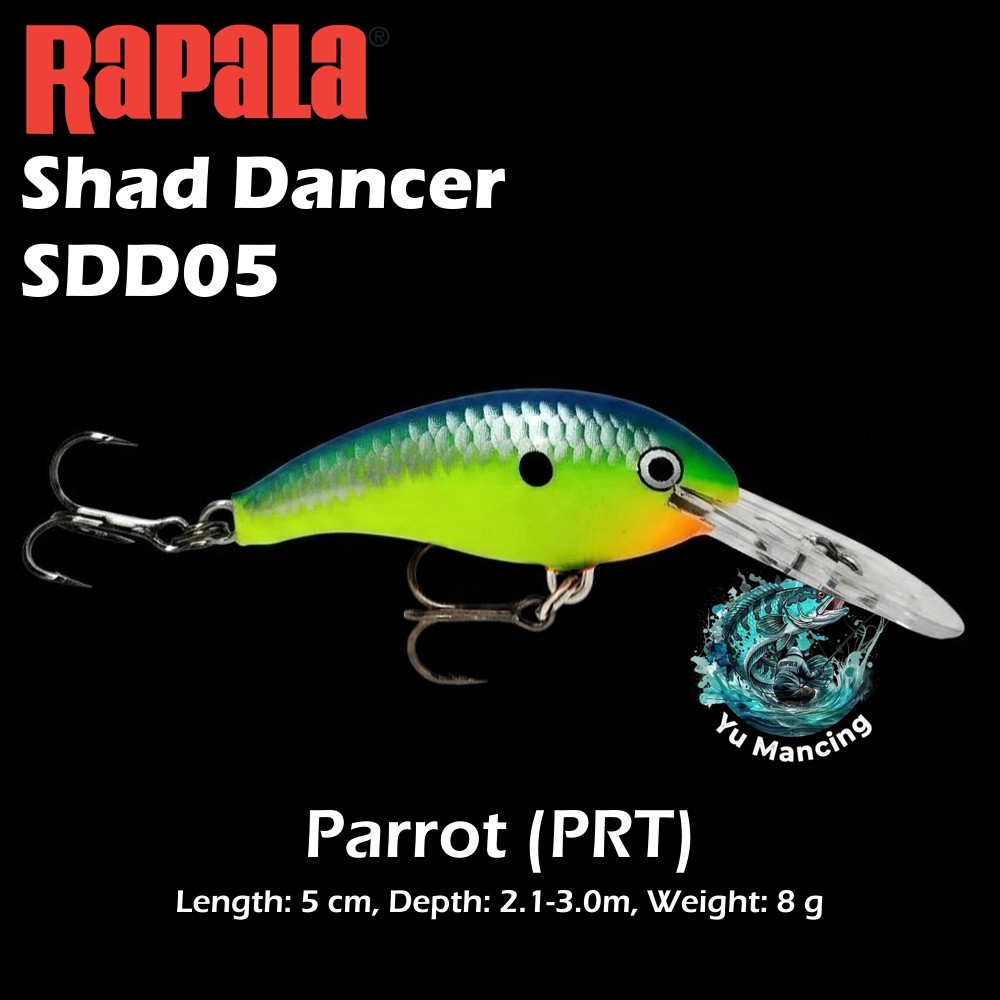 Lure Rapala Shad Dancer SDD05 - Umpan Casting Trolling Minnow 7cm 15gr