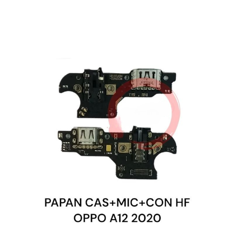 Papan Cas oppo A12 Konektor + ic + Con Hf Cas PCB Board