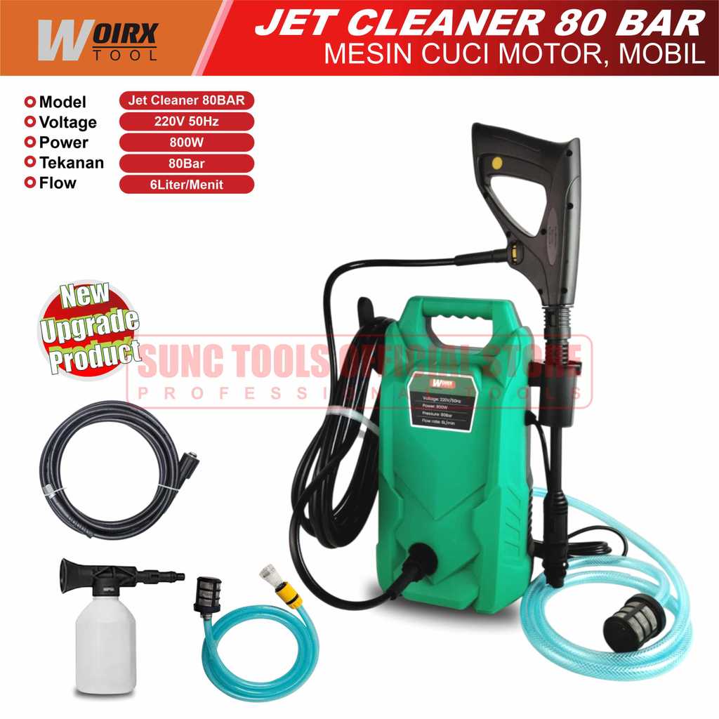WOIRX TOOL Jet Cleaner Mesin Cuci Motor Mobil AC Steam Cleaning Gun Listrik