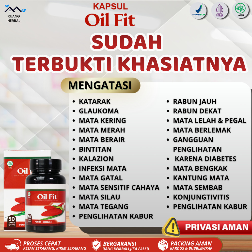 KAPSUL OIL FIT EKSTRAK BUAH MERAH PAPUA Bantu Kurangi Gejala Mata Kering Kronis - Sudah BPOM Dan Hal