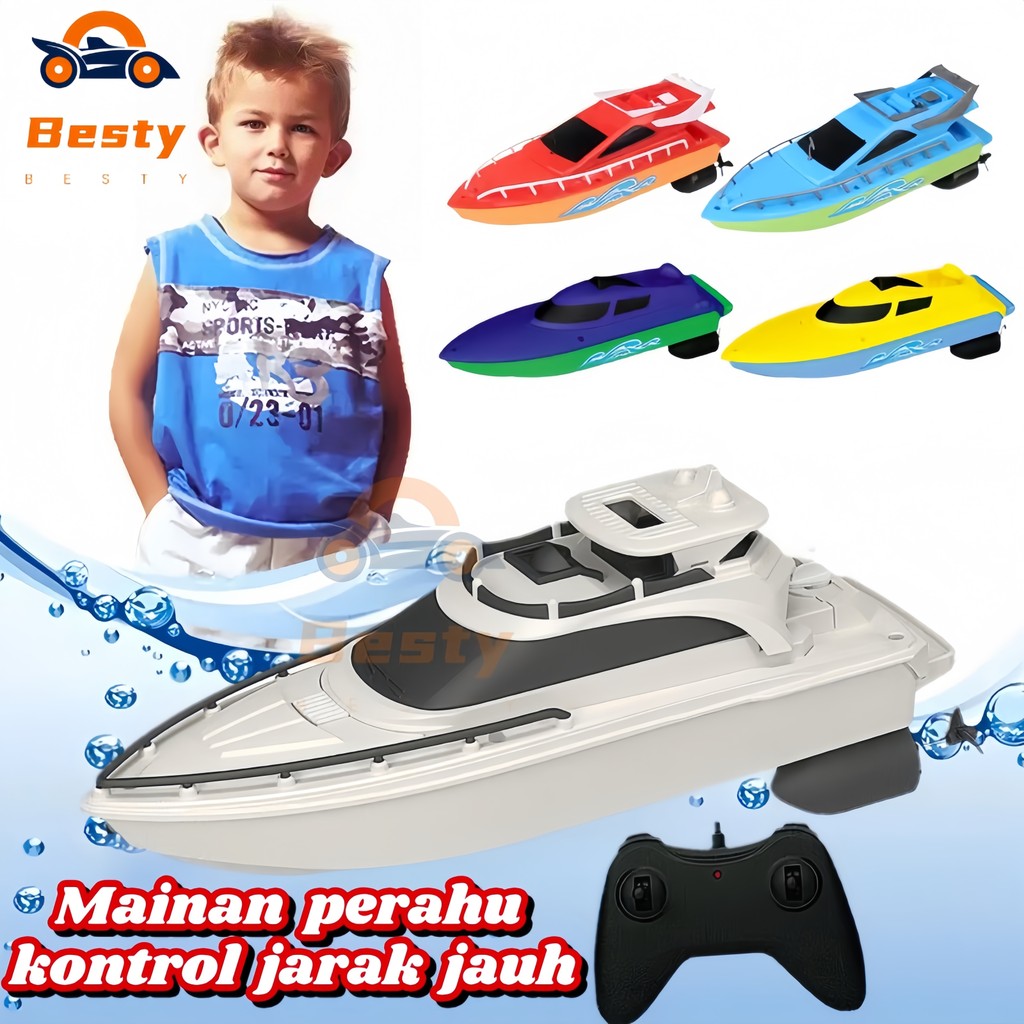 Besty Remote Control Perahu Air Kapal Kapal Remote Control Racing Boat Perahu Air Mainan