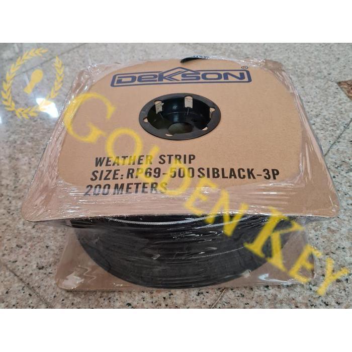 Small Mohair Sil Dekkson Bulu Penutup Celah Pintu Moher Kecil 6.9 x 5 - Hitam