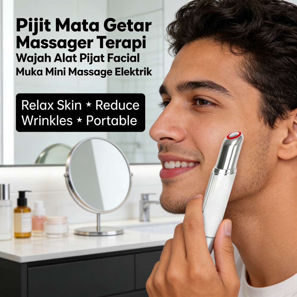 Terapi Muka Alat Pijat Facial Pijit Mini Getar Massager Wajah Muka Pijit Mata Elektrik