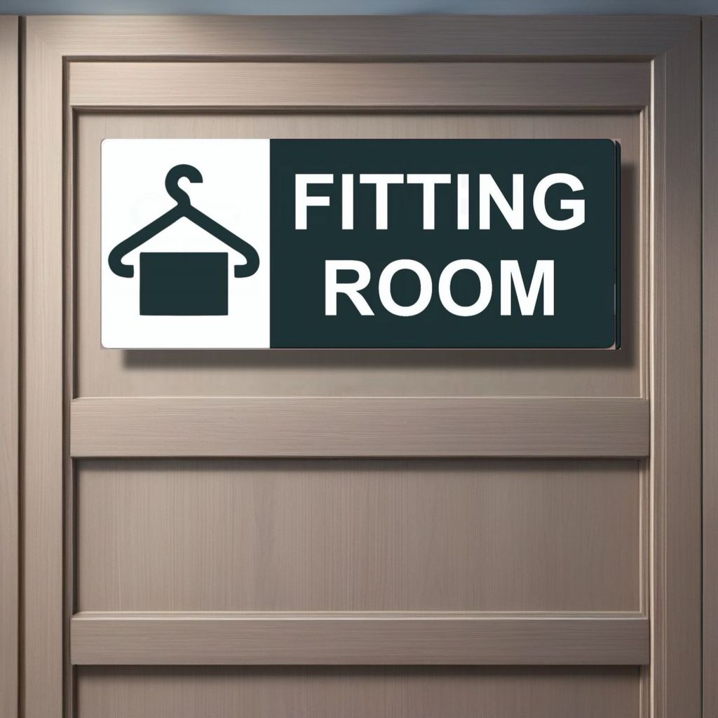 LA AKRILIK PAPAN TANDA MUSHOLA FITTING ROOM DILARANG MEROKOK DLL// AKRILIK SIGN 22cm