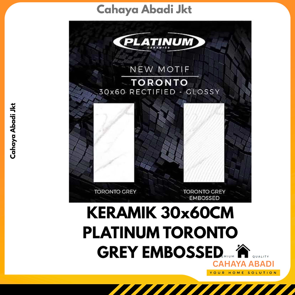 KERAMIK 30x60CM PLATINUM TORONTO GREY EMBOSSED