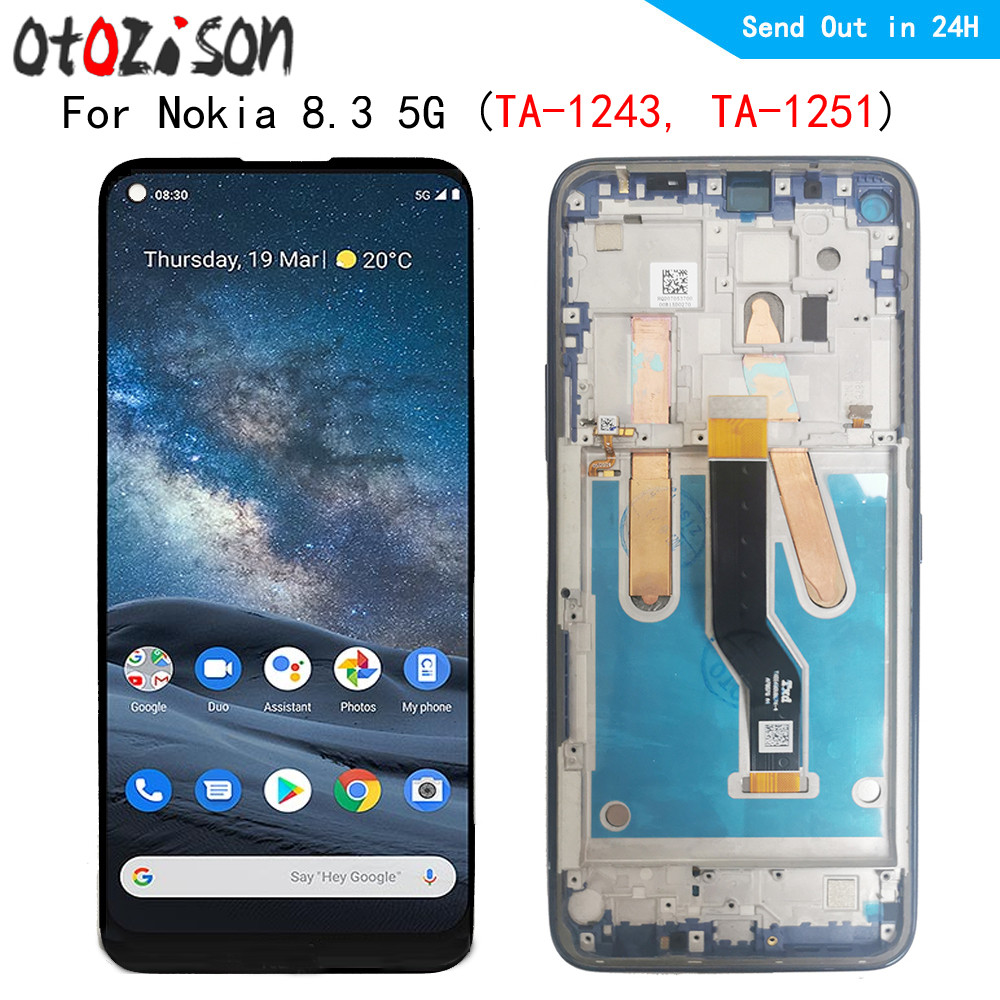 For Nokia8.3 LCD Screen 6.81" IPS splay For Nokia 8.3 5G TA-1243, TA-1251 LCD Screen Tou Panel gitiz