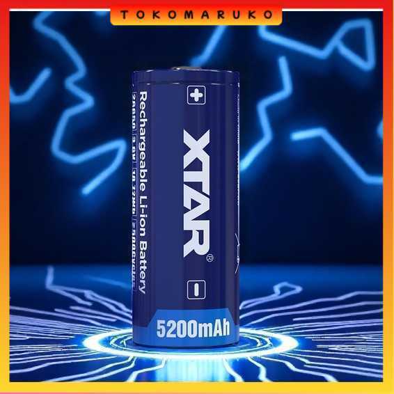 XTAR Baterai Rechargeable 26650 Li-Ion 3.6V 5200mAh 1 PCS