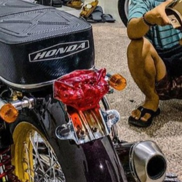 Lampu Belakang Stoplamp Stopan Kepala Kucing Chopper Bobber Japstyle CB chopper classic