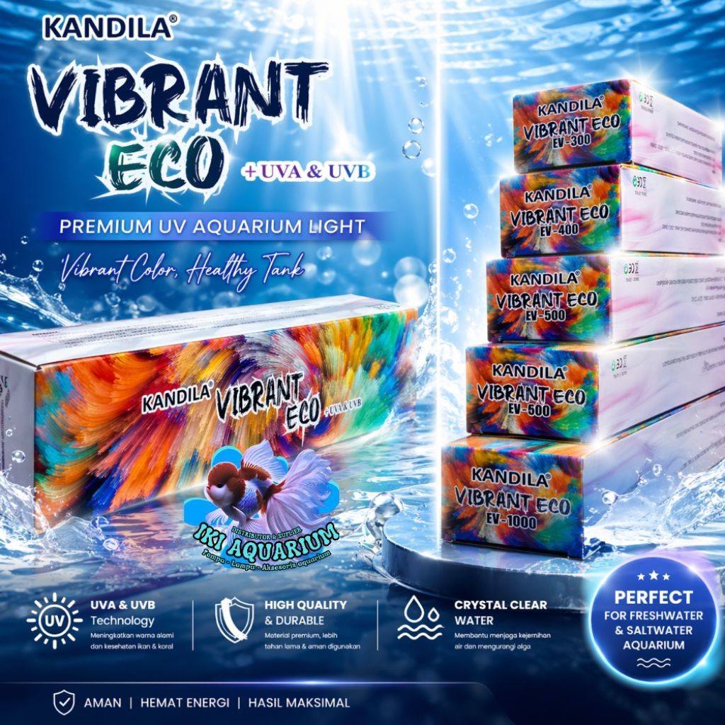 LAMPU KANDILA VIBRANT ECO EV 300 / EV 400 / EV 500 / EV 600 / EV 800 / EV 1000 + UVA & UVB LED ATAS 