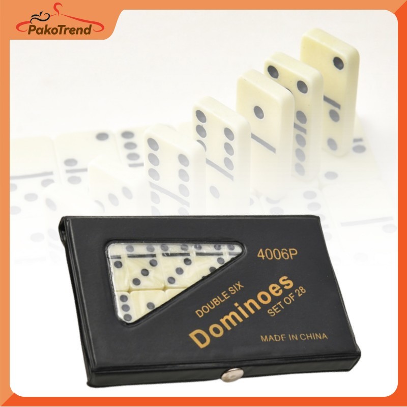 28PCS/Set Batu Domino Tebal Rox Besar Premium Gaple Permainan Keluarga Yang Kokoh