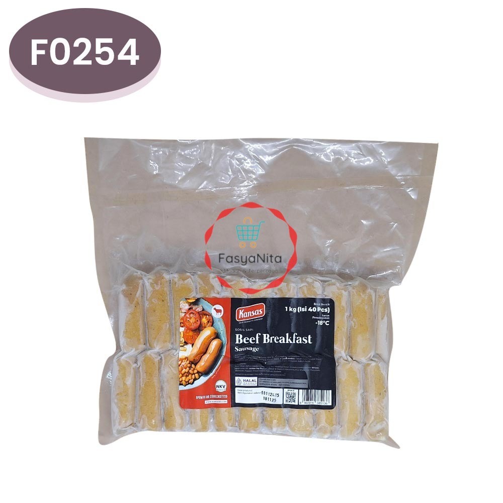 Kansas Breakfast Smoked Sausage Beef / Chicken / Sosis Sapi / Ayam 1 Kg - Fasyanita Online Fresh Mar