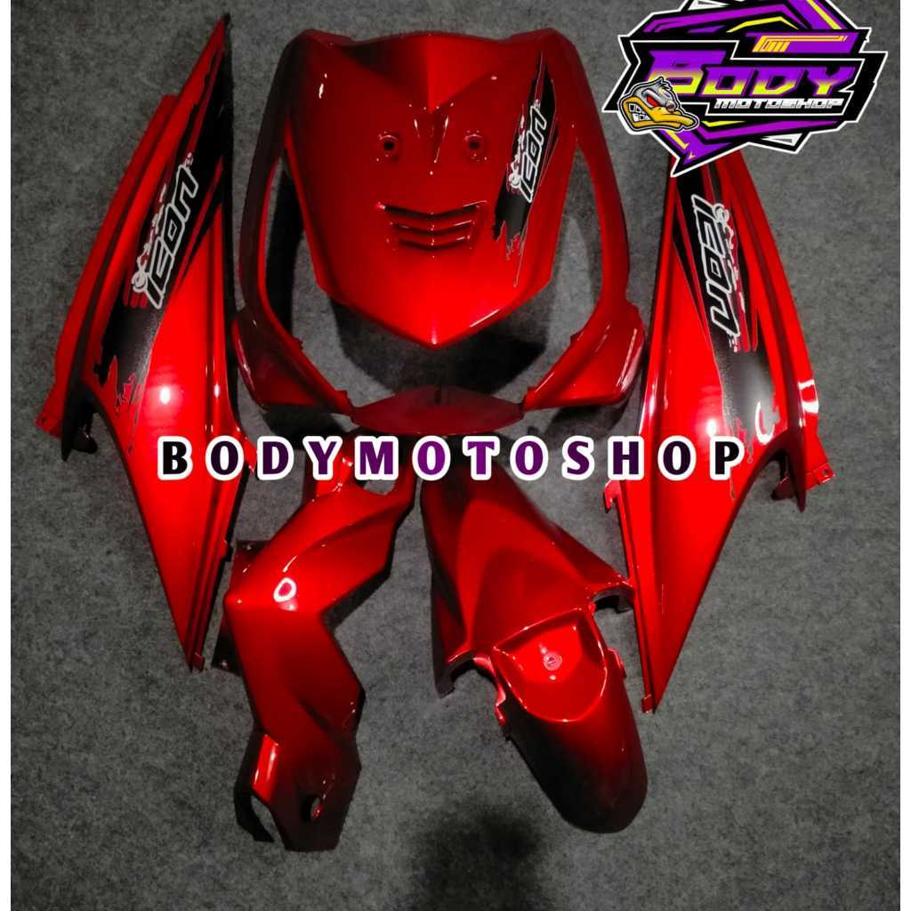 cover body full set bodi halus honda beat karbu lama 2008 2009 2010 2011 2012 warna merah candy kend