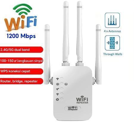 Murah MeriahPenguat sinyal WiFi, penguat router, penguat sinyal jaringan 1200mbps, penguat jaringan 
