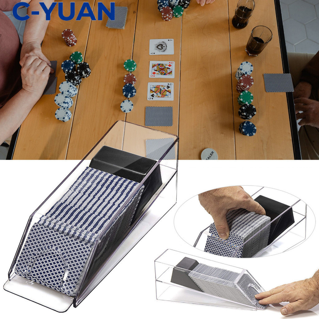 CYUAN Dealer Card Shoe 6 Deck Acrylic Baccarat Blackjack Poker Kasino