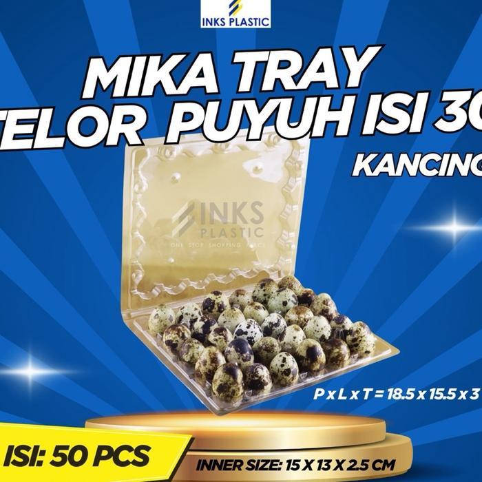 MIKA TRAY TELUR PUYUH TRAY TELUR ISI 30 PUYUH