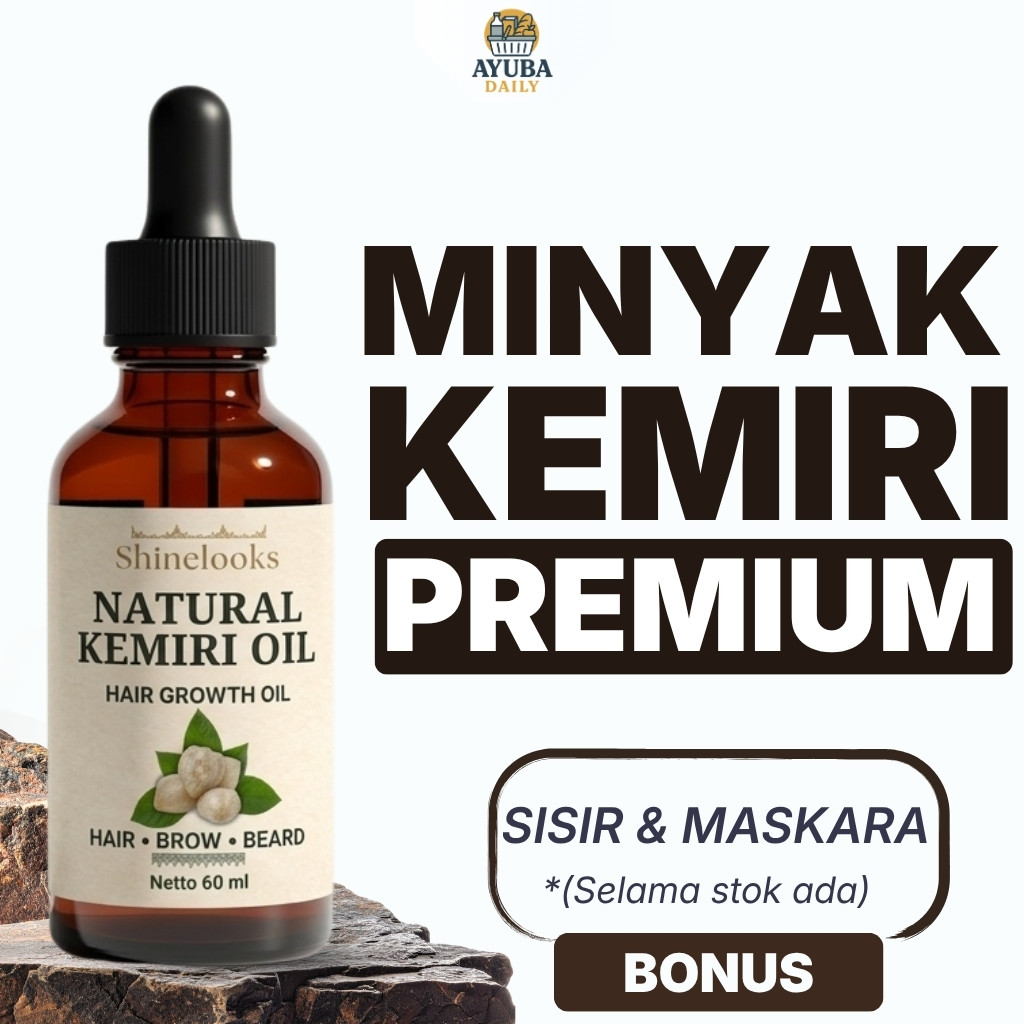 SHINELOOKS Minyak Kemiri Murni Penumbuh Rambut Botak Nutrisi Akar Rambut 60ml