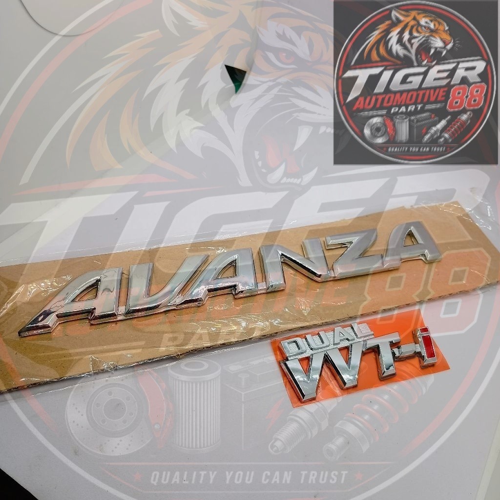 Emblem Logo Tulisan Avanza & Dual Vvti Original