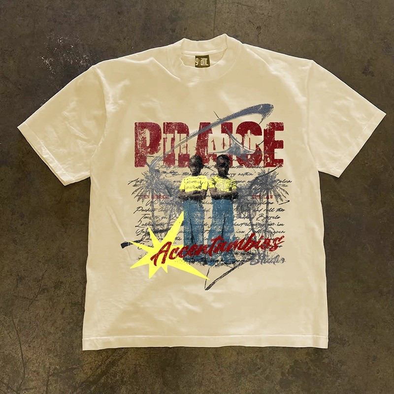 Korea Style T-shirt Oversize | Kaos Wanita Cream | Kaos pria dan wanita